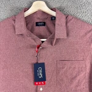 Chaps Shirt Mens 2XL Long Sleeve Performance Stretch‎ Wrinkle Resistant UPF 50